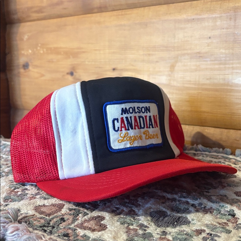 1980’s Molson Canadian Lager Beer Trucker Hat